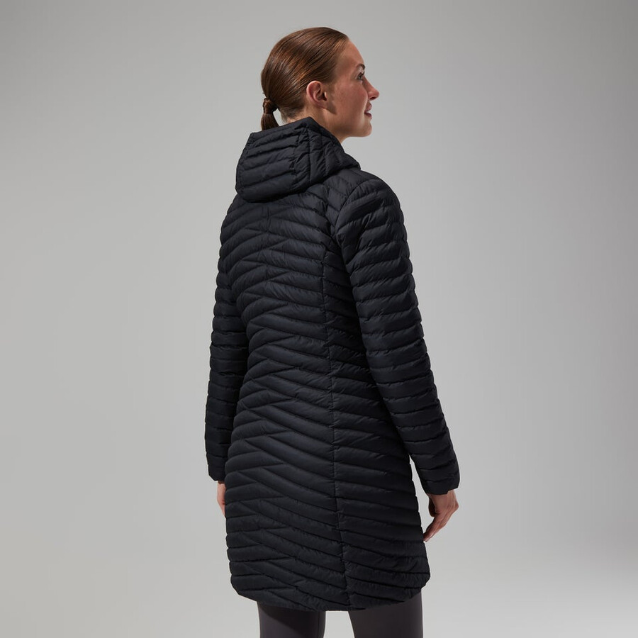 donne nula micro giacca lunga - nero berghaus