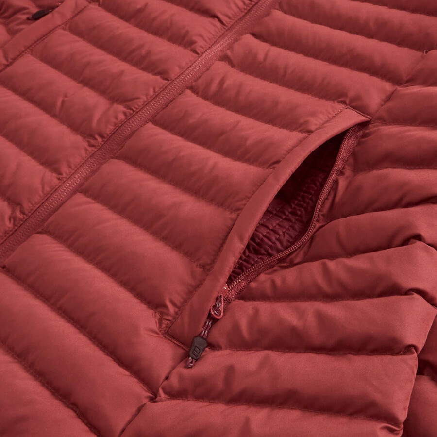 donne nula micro sintetico isolato giacca lunga - rosso berghaus