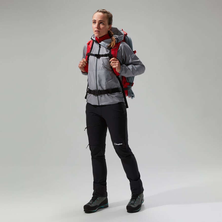 donne mtn guida hyper lt giacca - grigio berghaus