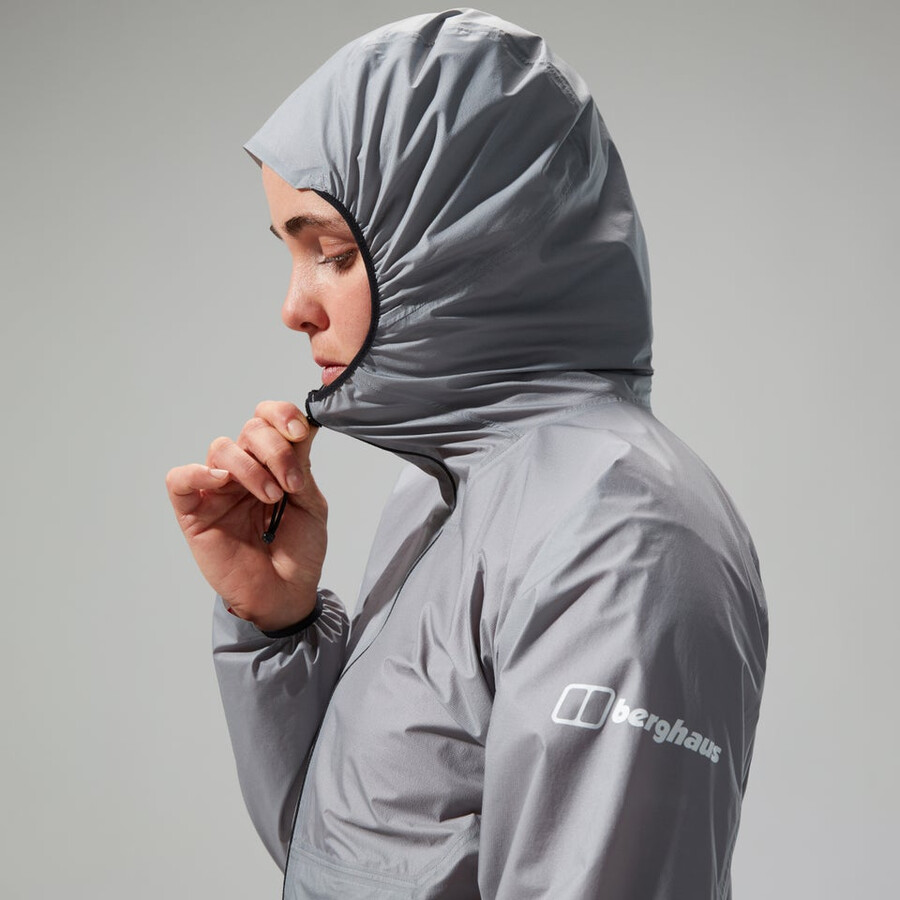 donne mtn guida hyper lt giacca - grigio berghaus