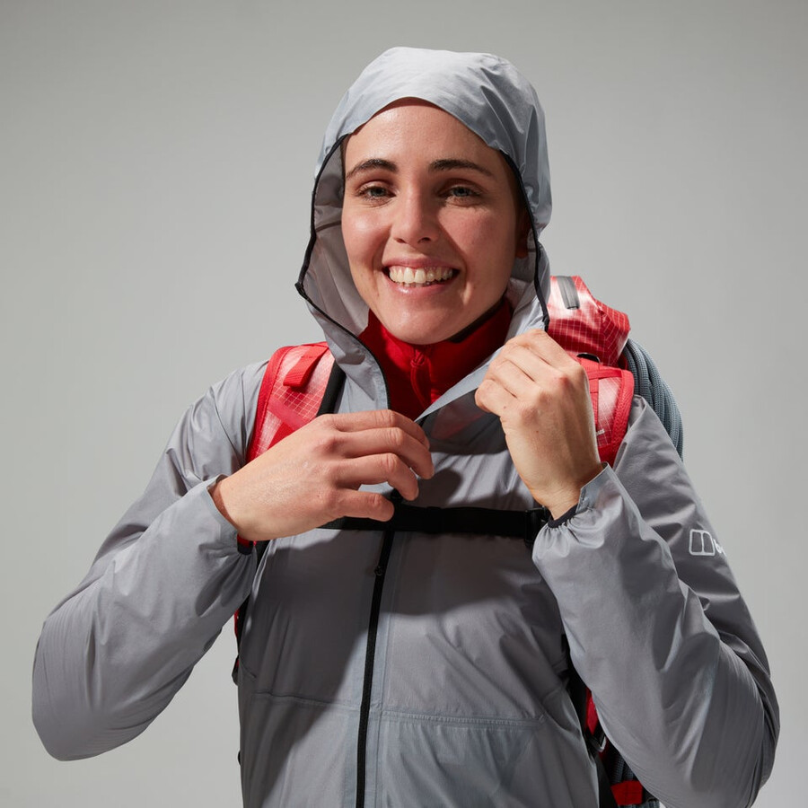 donne mtn guida hyper lt giacca - grigio berghaus