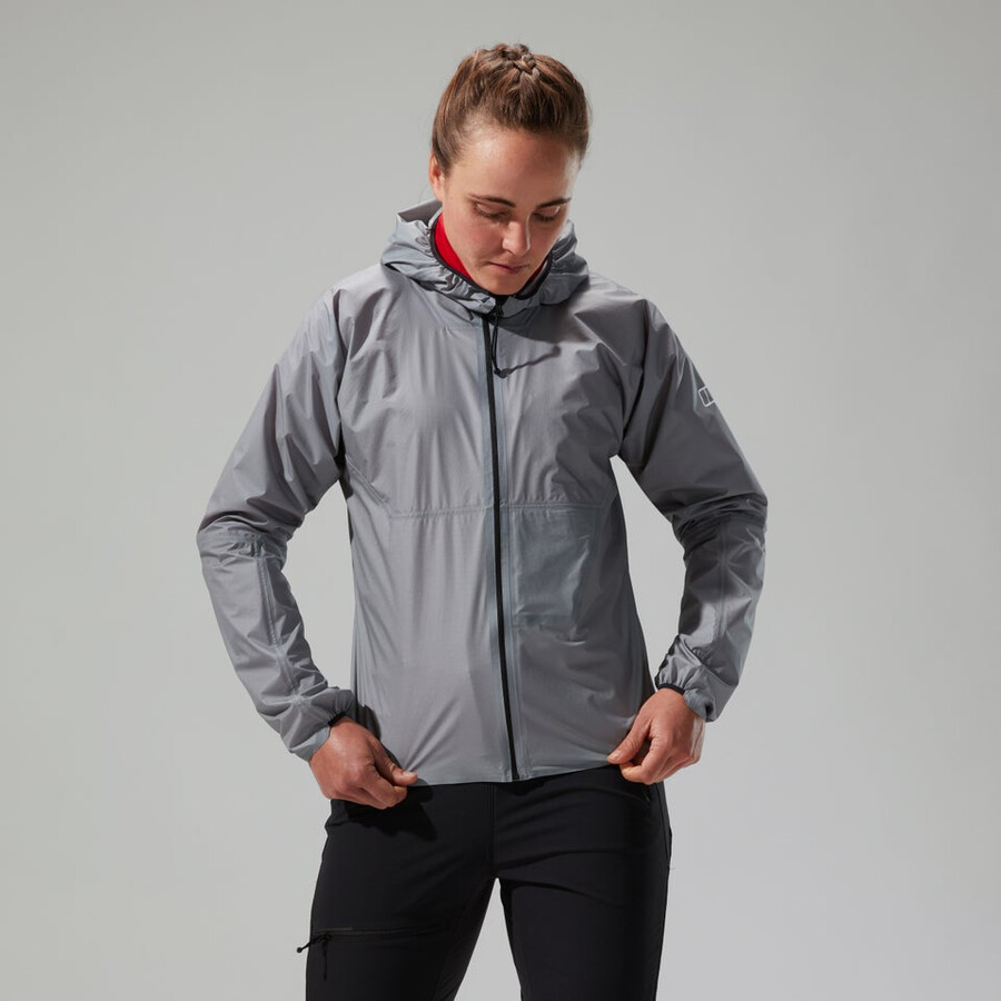 donne mtn guida hyper lt giacca - grigio berghaus