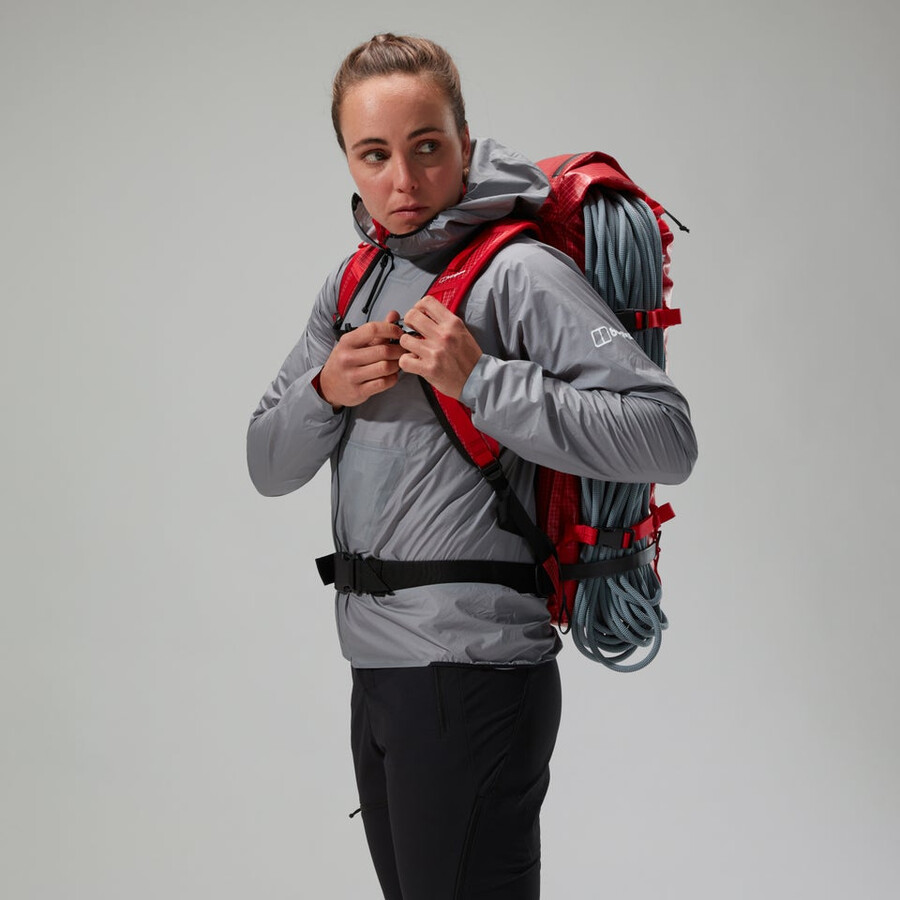 donne mtn guida hyper lt giacca - grigio berghaus