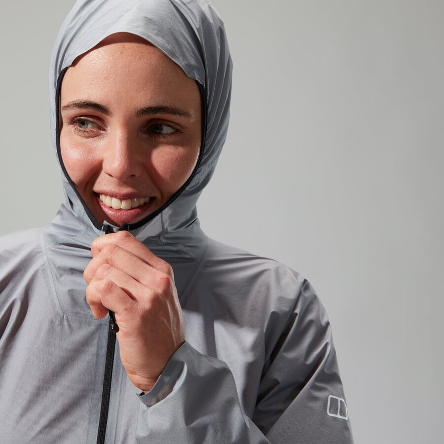 donne mtn guida hyper lt giacca - grigio berghaus