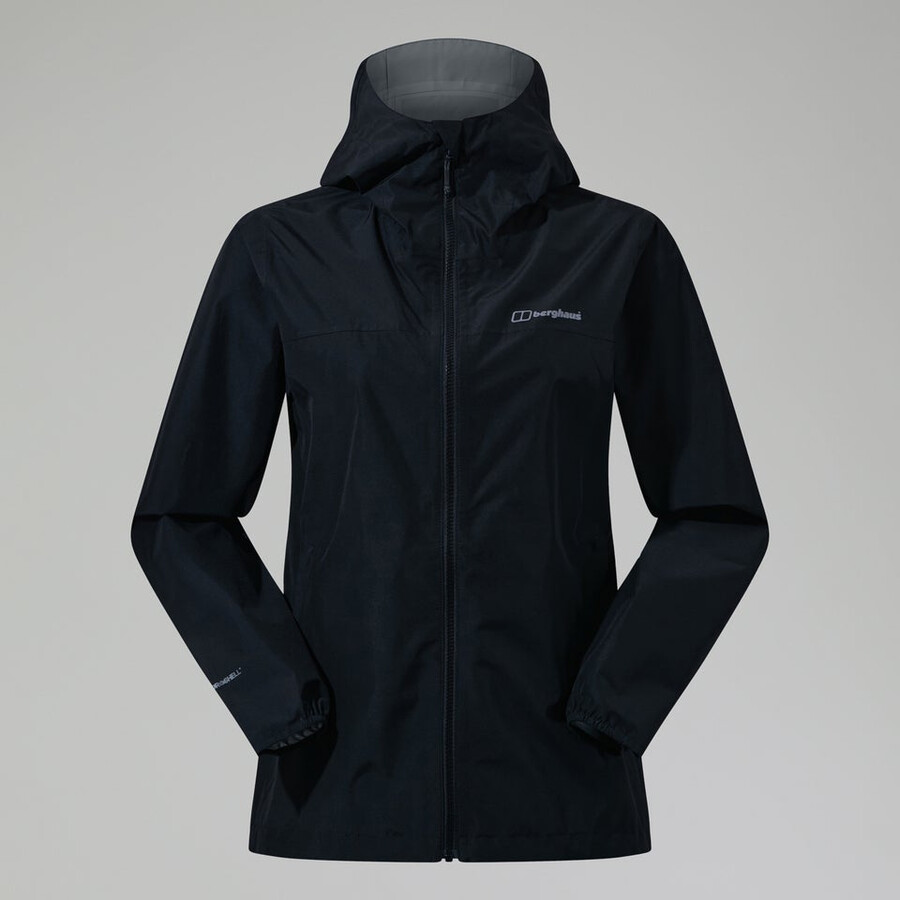 donne diluvio pro 3.0 impermeabile giacca - nero berghaus