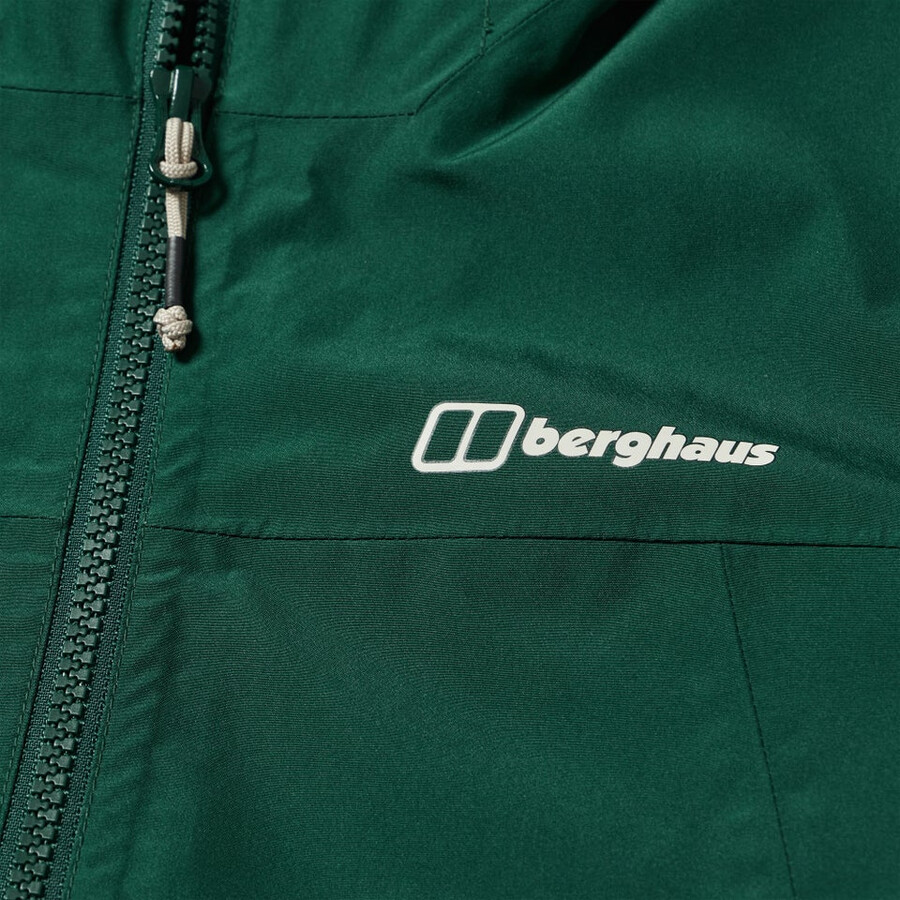 donne diluvio pro 3.0 impermeabile giacca - verde berghaus
