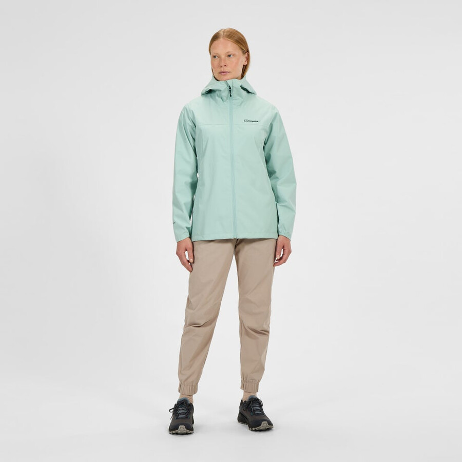 donne diluvio pro 3.0 impermeabile giacca - verde berghaus