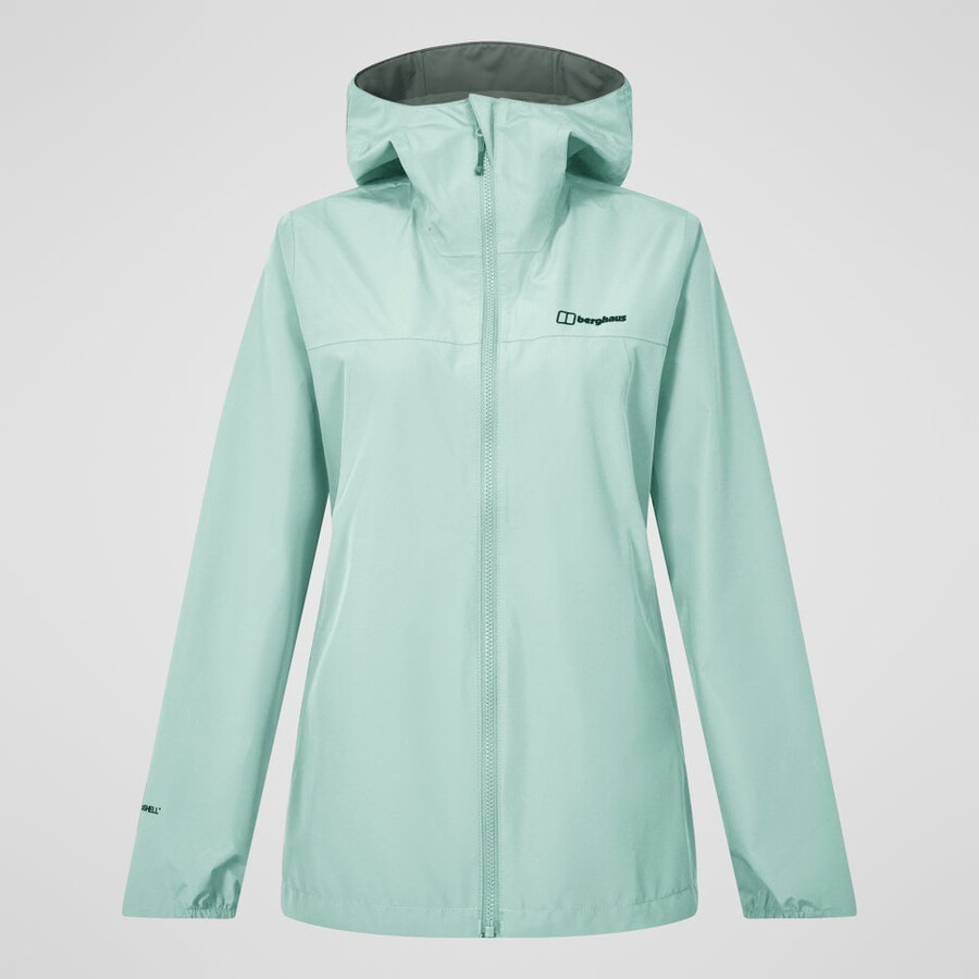 donne diluvio pro 3.0 impermeabile giacca - verde berghaus