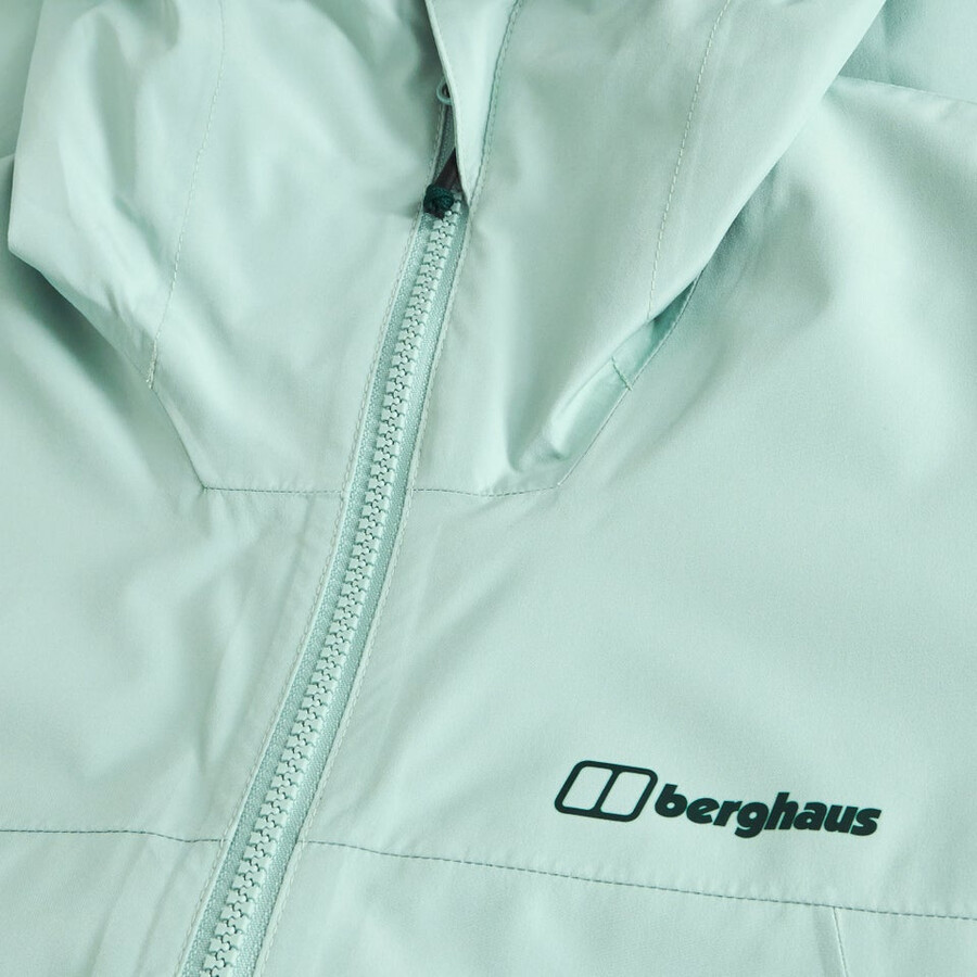 donne diluvio pro 3.0 impermeabile giacca - verde berghaus