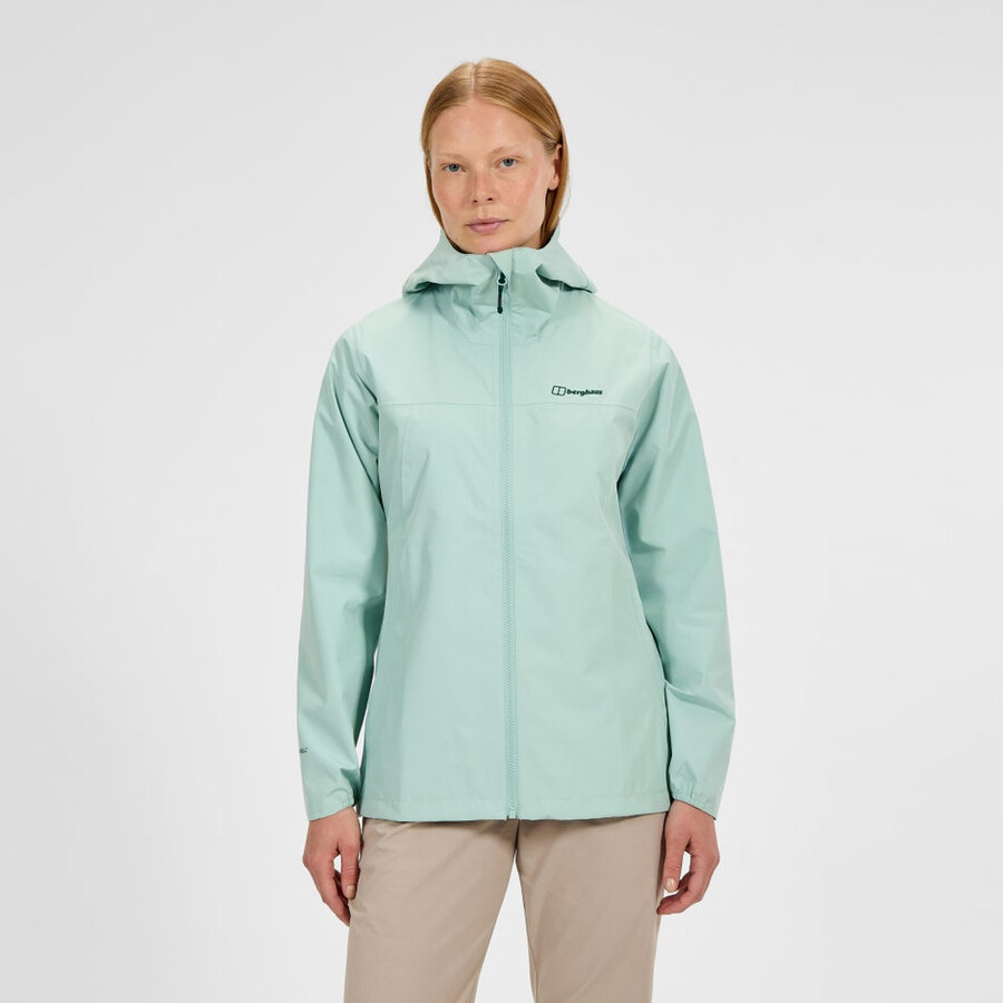 donne diluvio pro 3.0 impermeabile giacca - verde berghaus