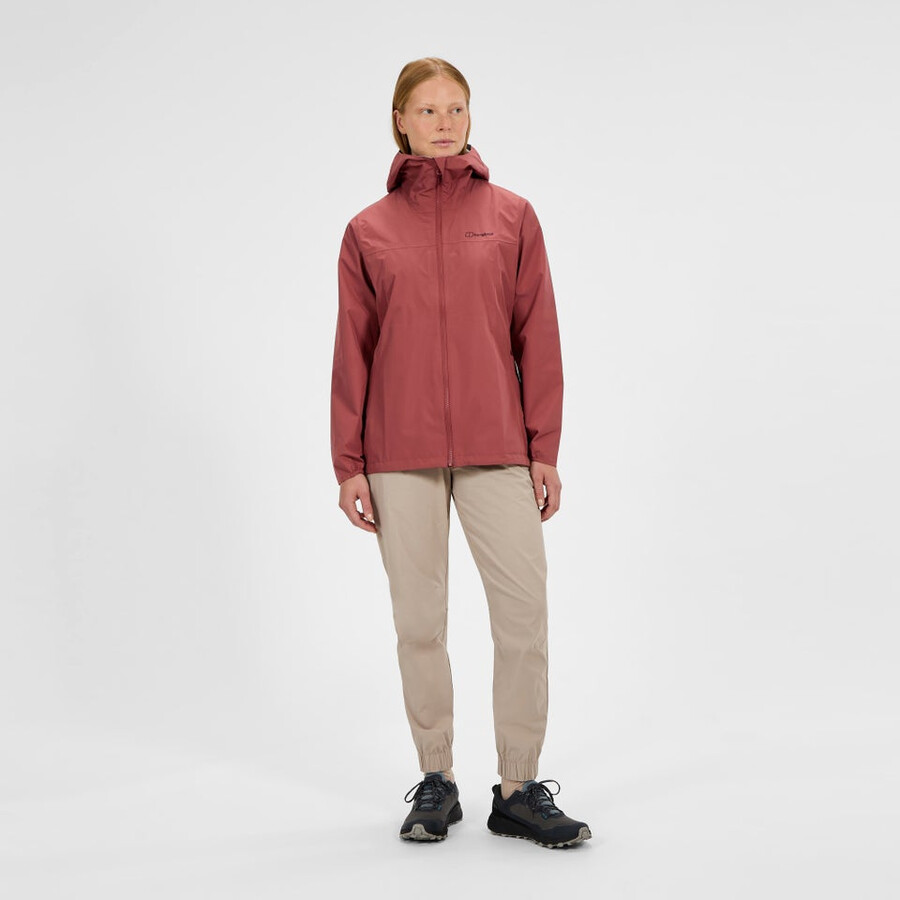 donne diluvio pro 3.0 impermeabile giacca - rosso berghaus