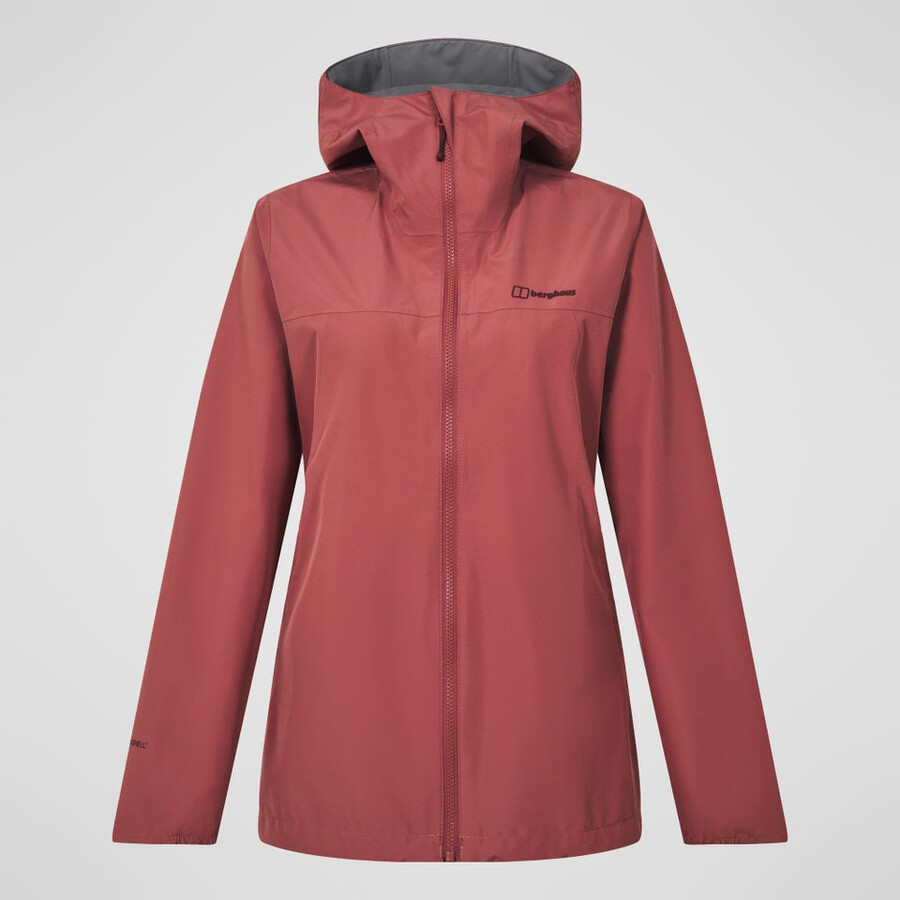 donne diluvio pro 3.0 impermeabile giacca - rosso berghaus