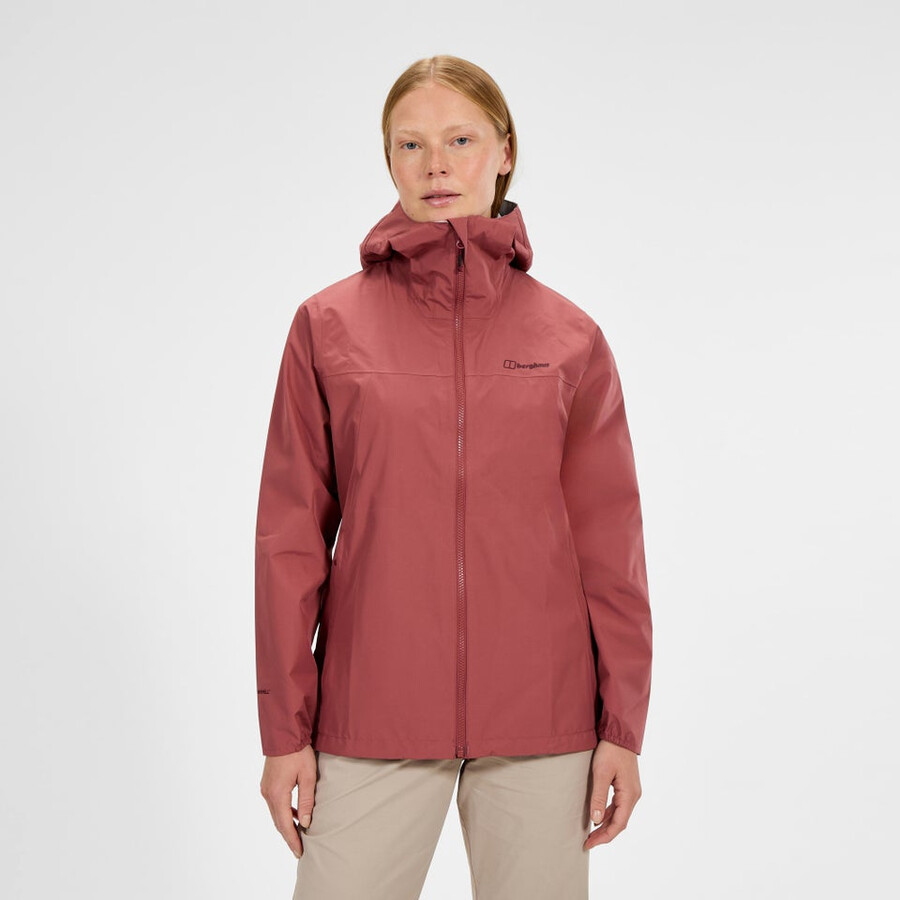 donne diluvio pro 3.0 impermeabile giacca - rosso berghaus