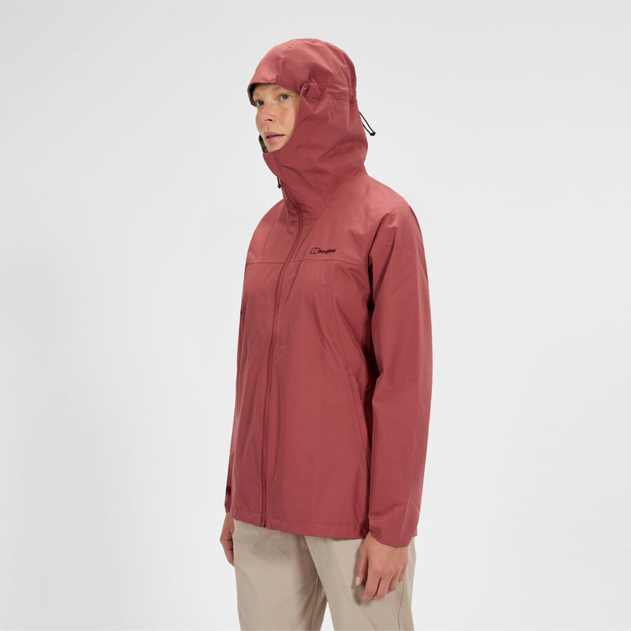 donne diluvio pro 3.0 impermeabile giacca - rosso berghaus