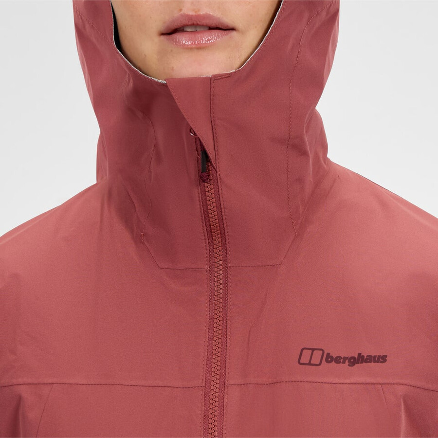 donne diluvio pro 3.0 impermeabile giacca - rosso berghaus