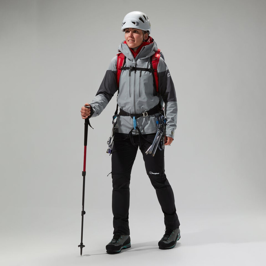 donne mtn guida alpina pro gore-tex giacca - grigio berghaus