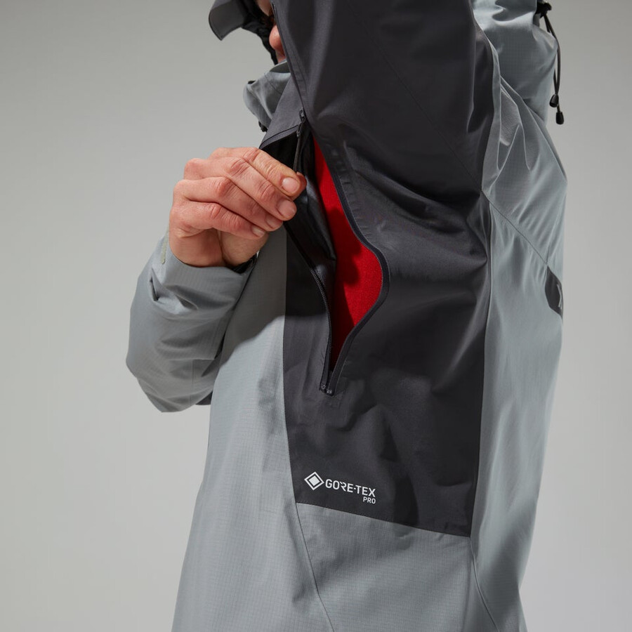 donne mtn guida alpina pro gore-tex giacca - grigio berghaus