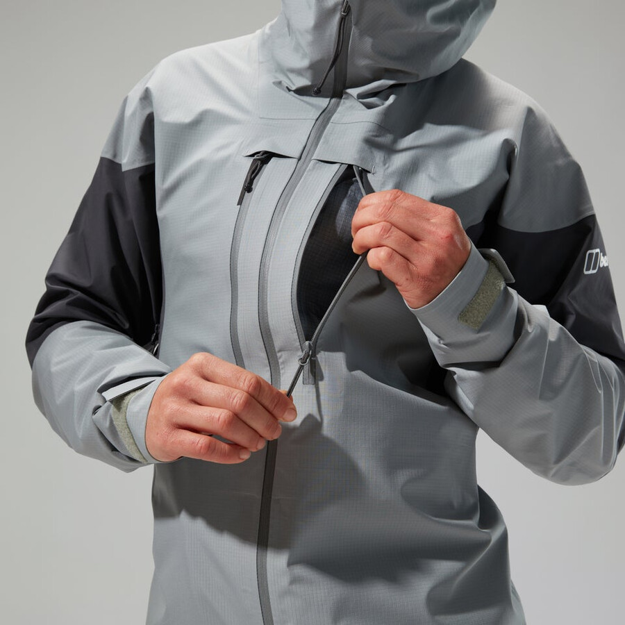 donne mtn guida alpina pro gore-tex giacca - grigio berghaus
