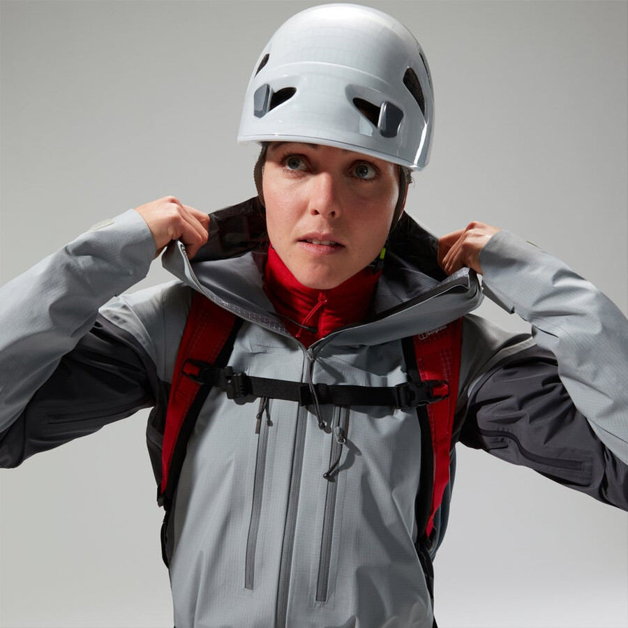 donne mtn guida alpina pro gore-tex giacca - grigio berghaus