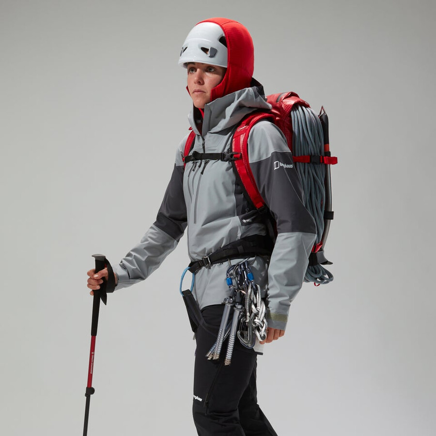donne mtn guida alpina pro gore-tex giacca - grigio berghaus