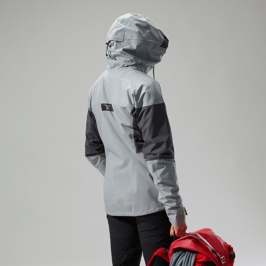 donne mtn guida alpina pro gore-tex giacca - grigio berghaus