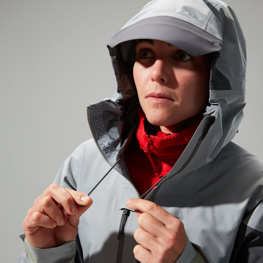 donne mtn guida alpina pro gore-tex giacca - grigio berghaus