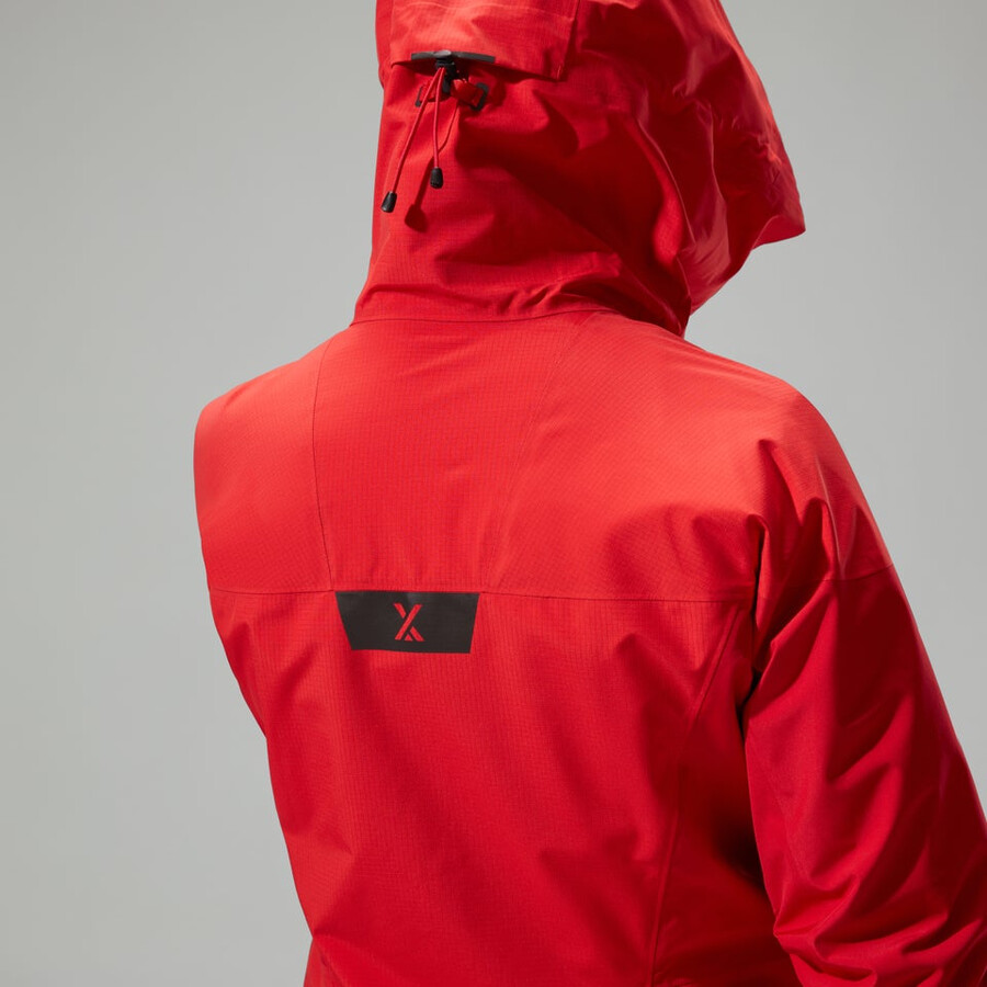 donne mtn guida alpina pro gore-tex giacca - rosso berghaus