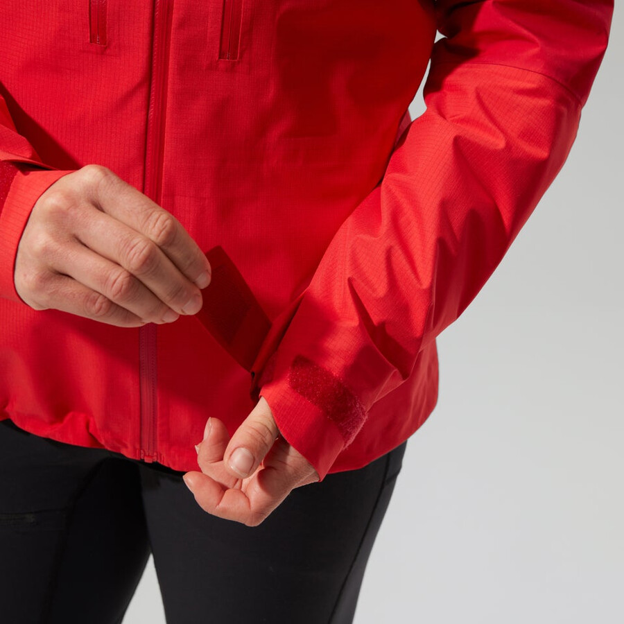 donne mtn guida alpina pro gore-tex giacca - rosso berghaus