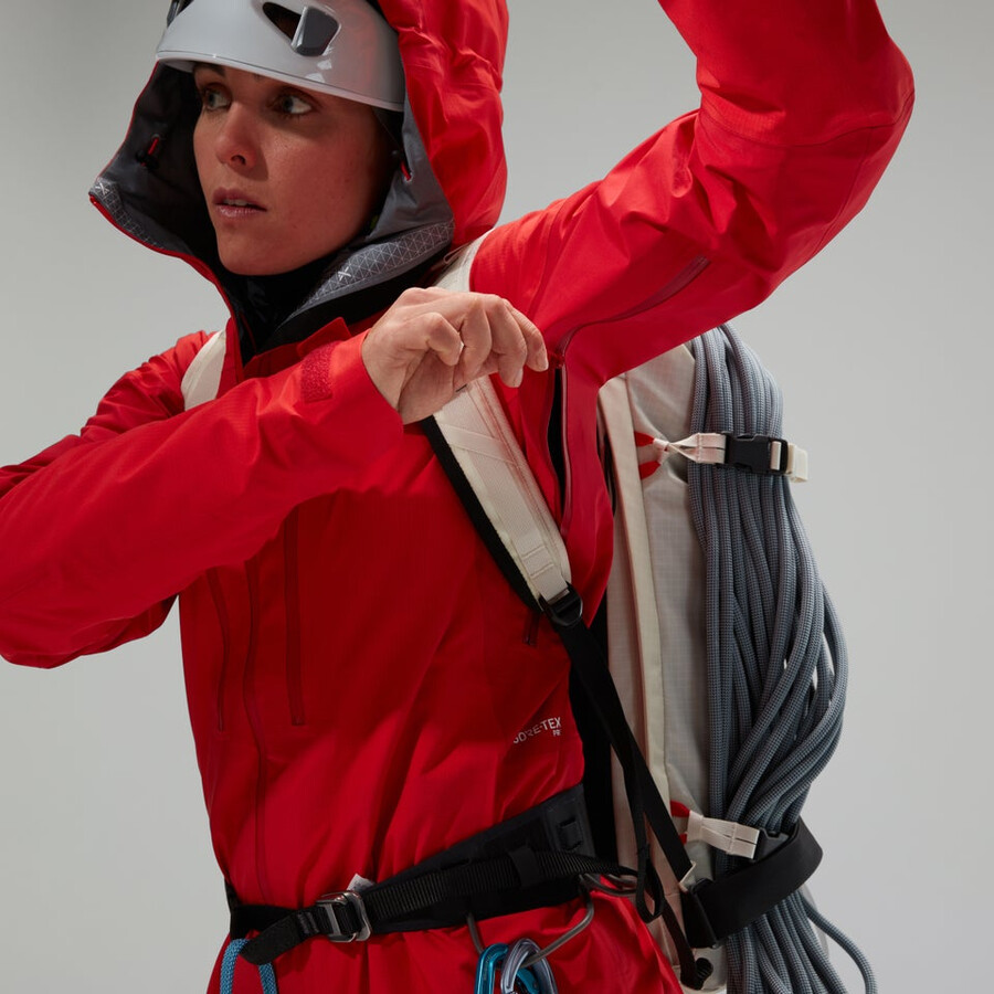 donne mtn guida alpina pro gore-tex giacca - rosso berghaus