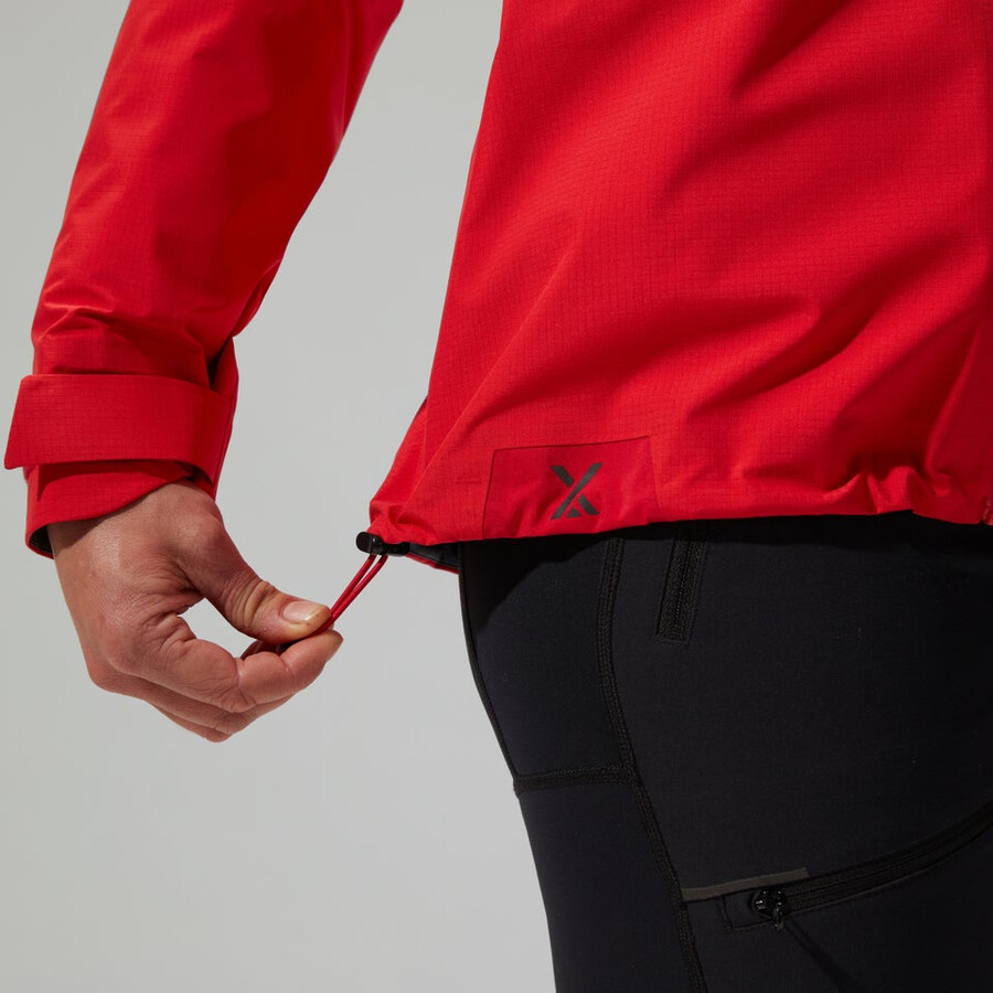 donne mtn guida alpina pro gore-tex giacca - rosso berghaus