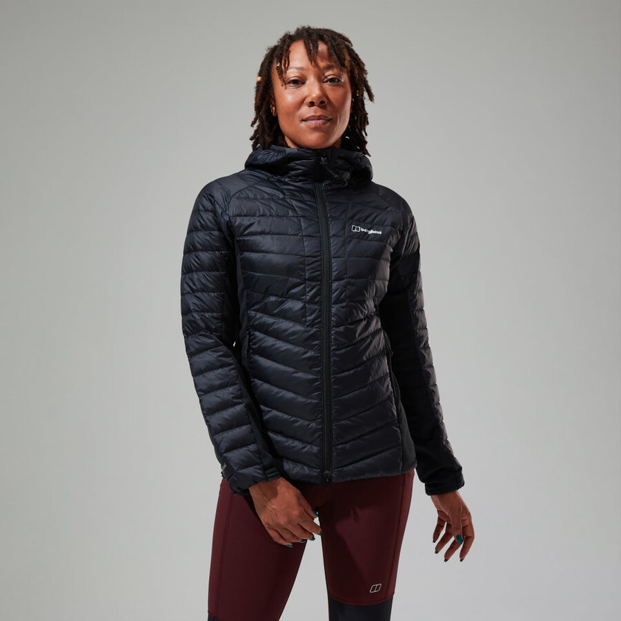 donne tephra 2.0 con cappuccio giacca isolante nero berghaus