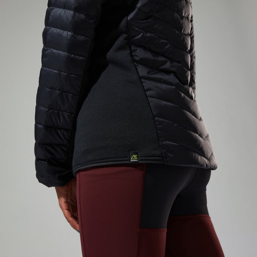 donne tephra 2.0 con cappuccio giacca isolante nero berghaus