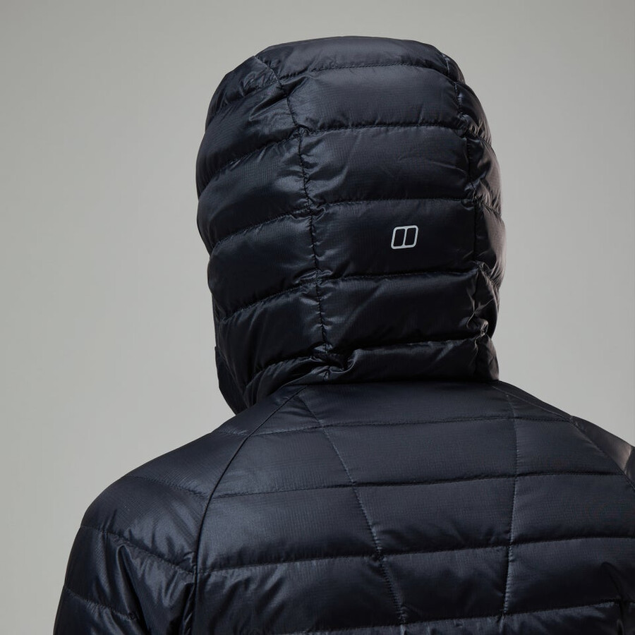 donne tephra 2.0 con cappuccio giacca isolante nero berghaus