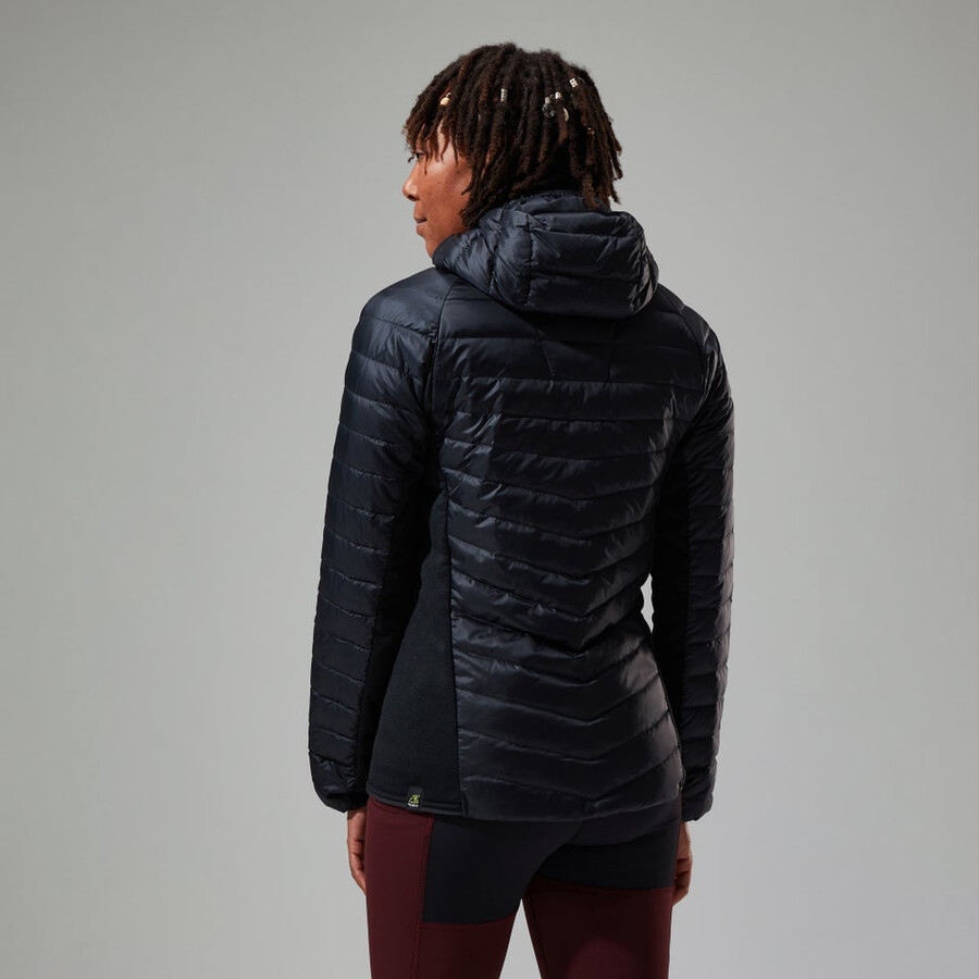 donne tephra 2.0 con cappuccio giacca isolante nero berghaus