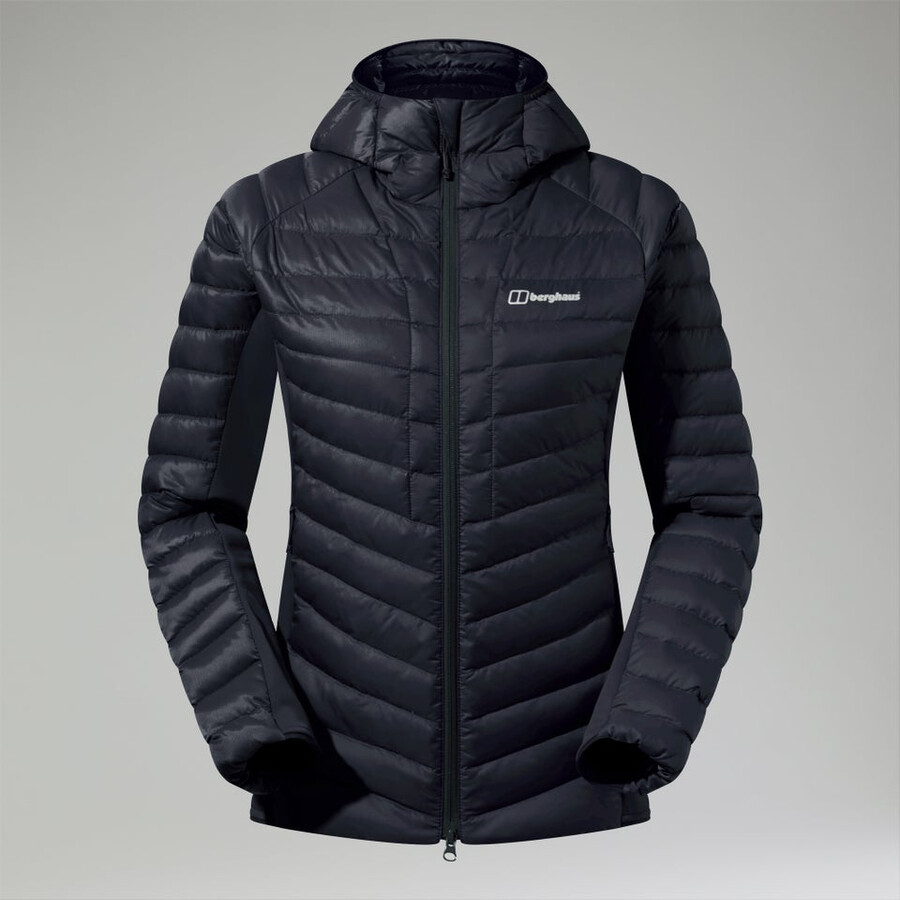 donne tephra 2.0 con cappuccio giacca isolante nero berghaus