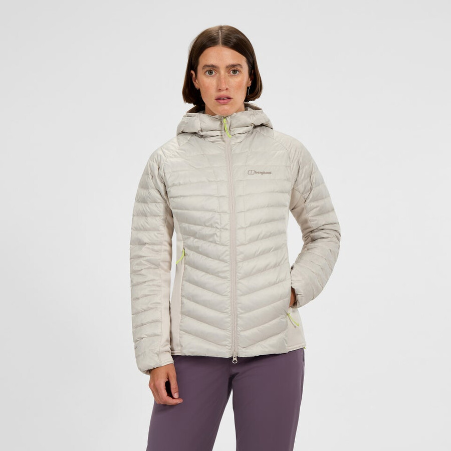 donne tephra 2.0 con cappuccio giacca isolante grigio berghaus