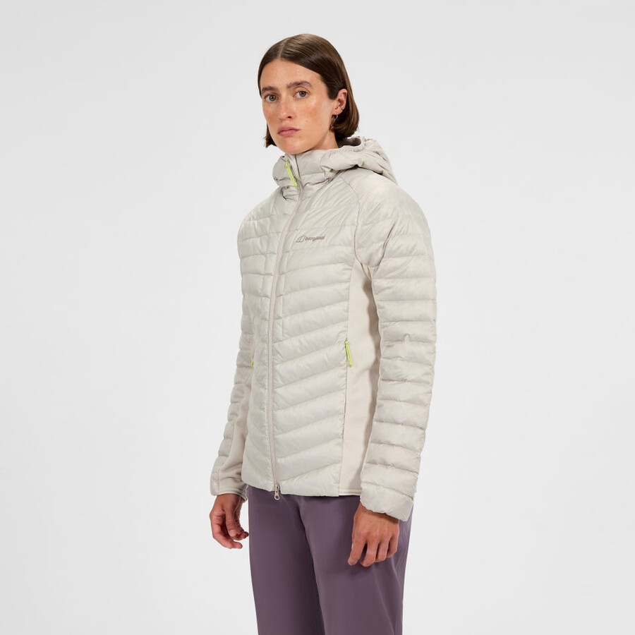 donne tephra 2.0 con cappuccio giacca isolante grigio berghaus