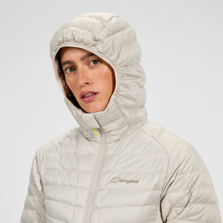 donne tephra 2.0 con cappuccio giacca isolante grigio berghaus