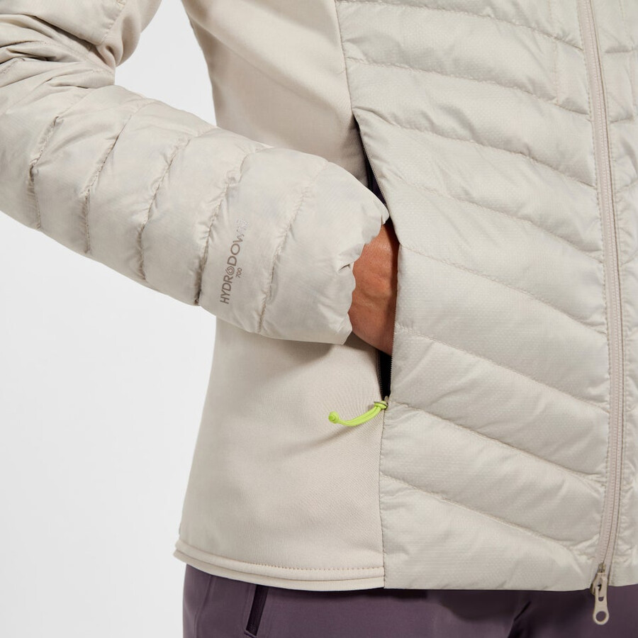 donne tephra 2.0 con cappuccio giacca isolante grigio berghaus