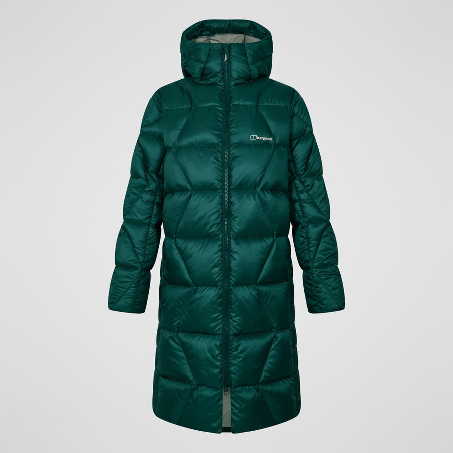 donne explorer lungo giù giacca - verde berghaus