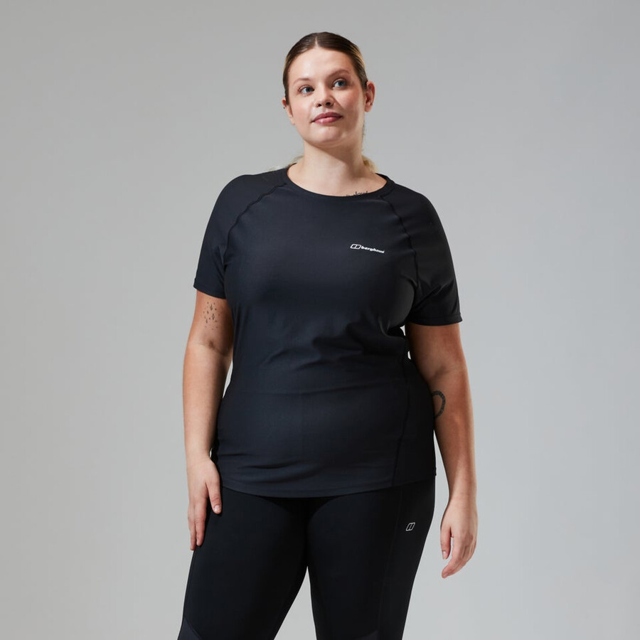 donna 247 tech tee super stretch equipaggio - nero berghaus