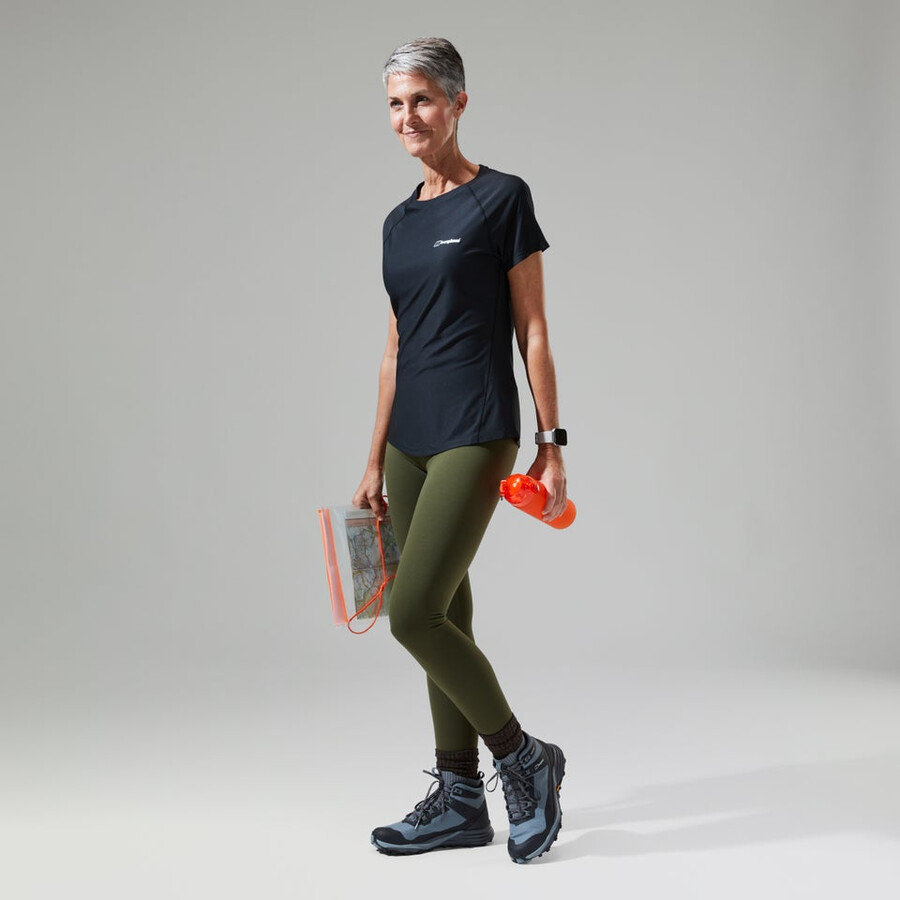 donna 247 tech tee super stretch equipaggio - nero berghaus