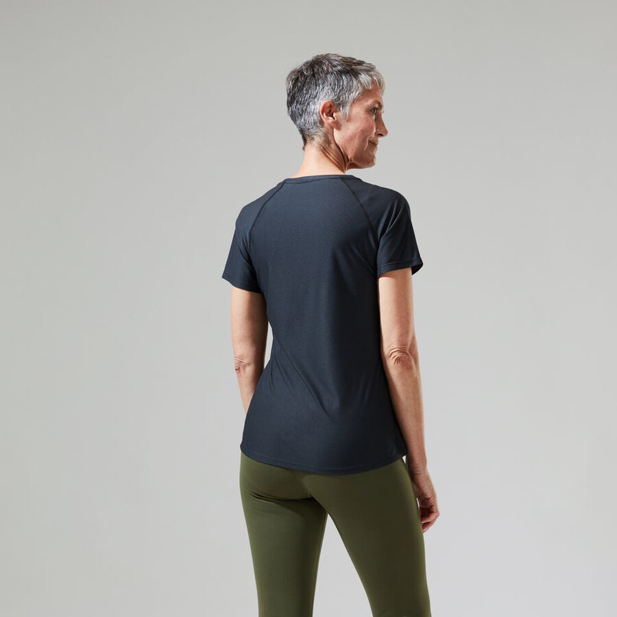 donna 247 tech tee super stretch equipaggio - nero berghaus