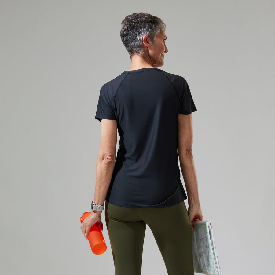 donna 247 tech tee super stretch equipaggio - nero berghaus