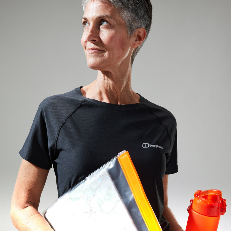donna 247 tech tee super stretch equipaggio - nero berghaus