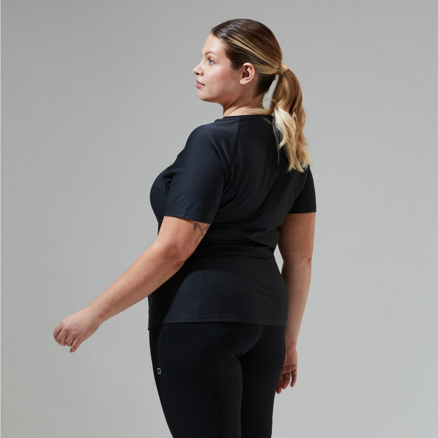 donna 247 tech tee super stretch equipaggio - nero berghaus