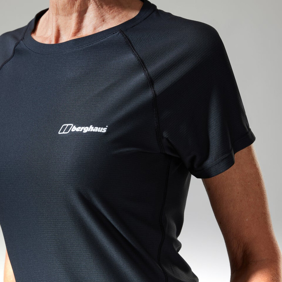 donna 247 tech tee super stretch equipaggio - nero berghaus