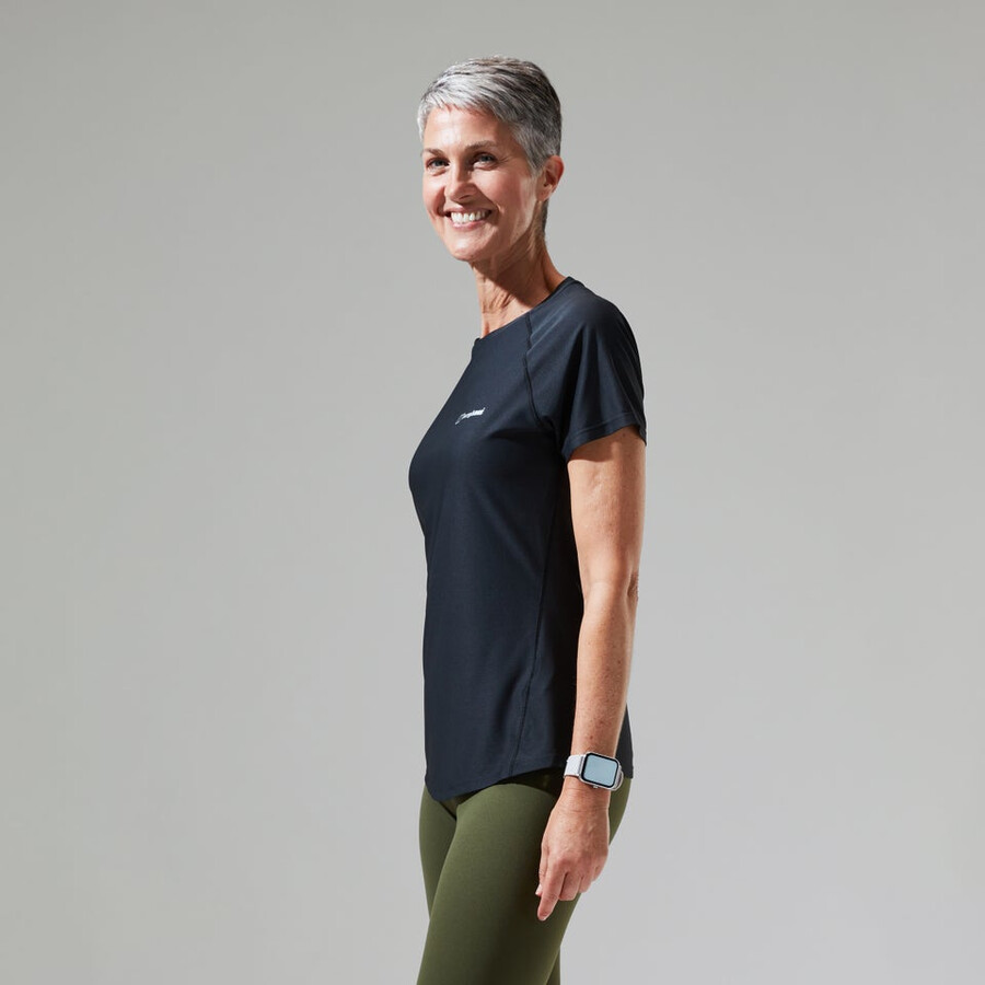 donna 247 tech tee super stretch equipaggio - nero berghaus