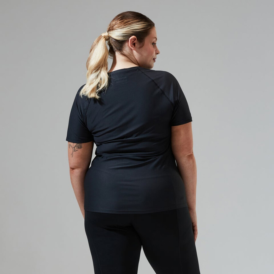 donna 247 tech tee super stretch equipaggio - nero berghaus