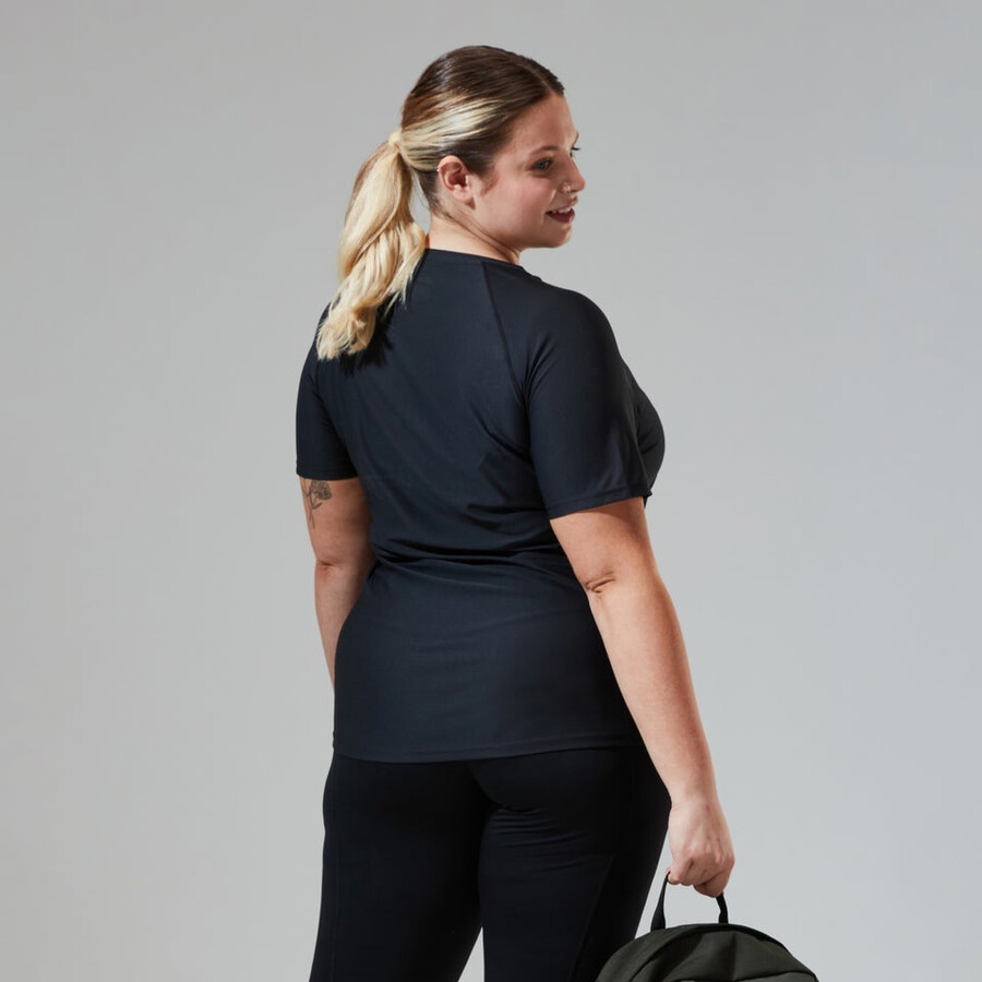 donna 247 tech tee super stretch equipaggio - nero berghaus